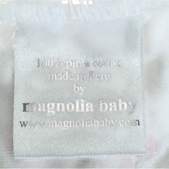 Magnolia Baby Girls Butterfly Pattern White & Pink One Piece Footie. 3 Months. - Picture 5 of 6